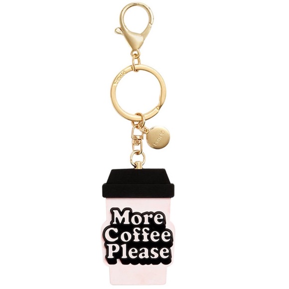 More Coffee Please Silicone Keychain NEW